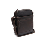 Brown Leather Crossbody Bag Anzora, front view