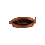 Cognac Leather Crossbody Bag Anzora, detail view 3