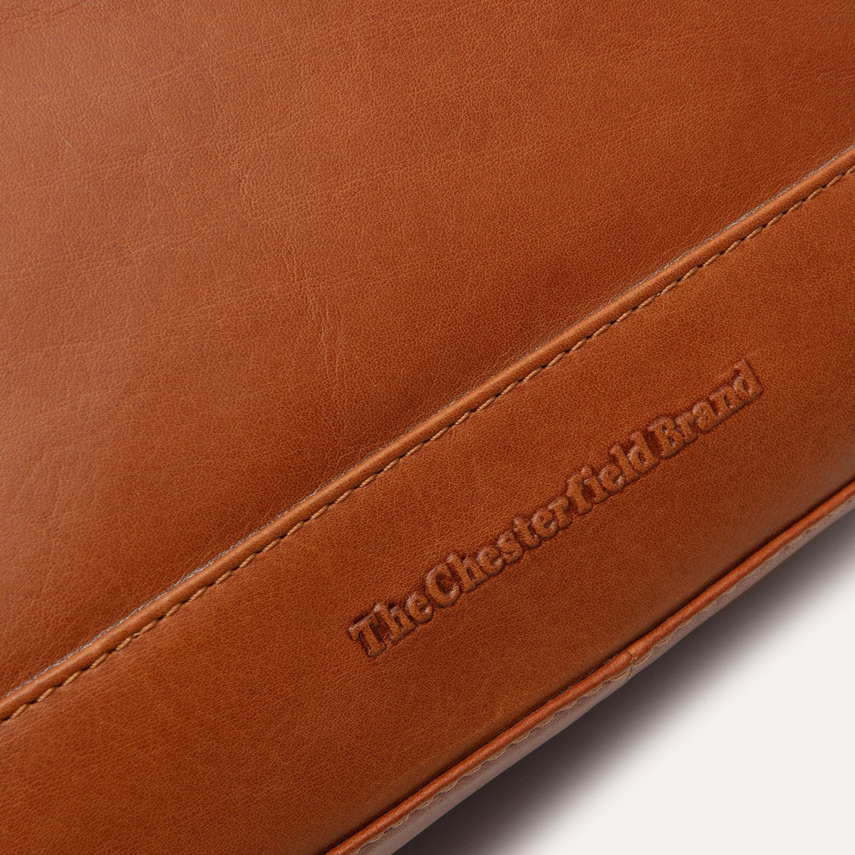 Cognac Leather Crossbody Bag Anzora, detail view 4