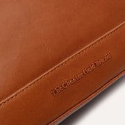 Cognac Leather Crossbody Bag Anzora, detail view 4