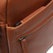 Cognac Leather Crossbody Bag Anzora, product view 3