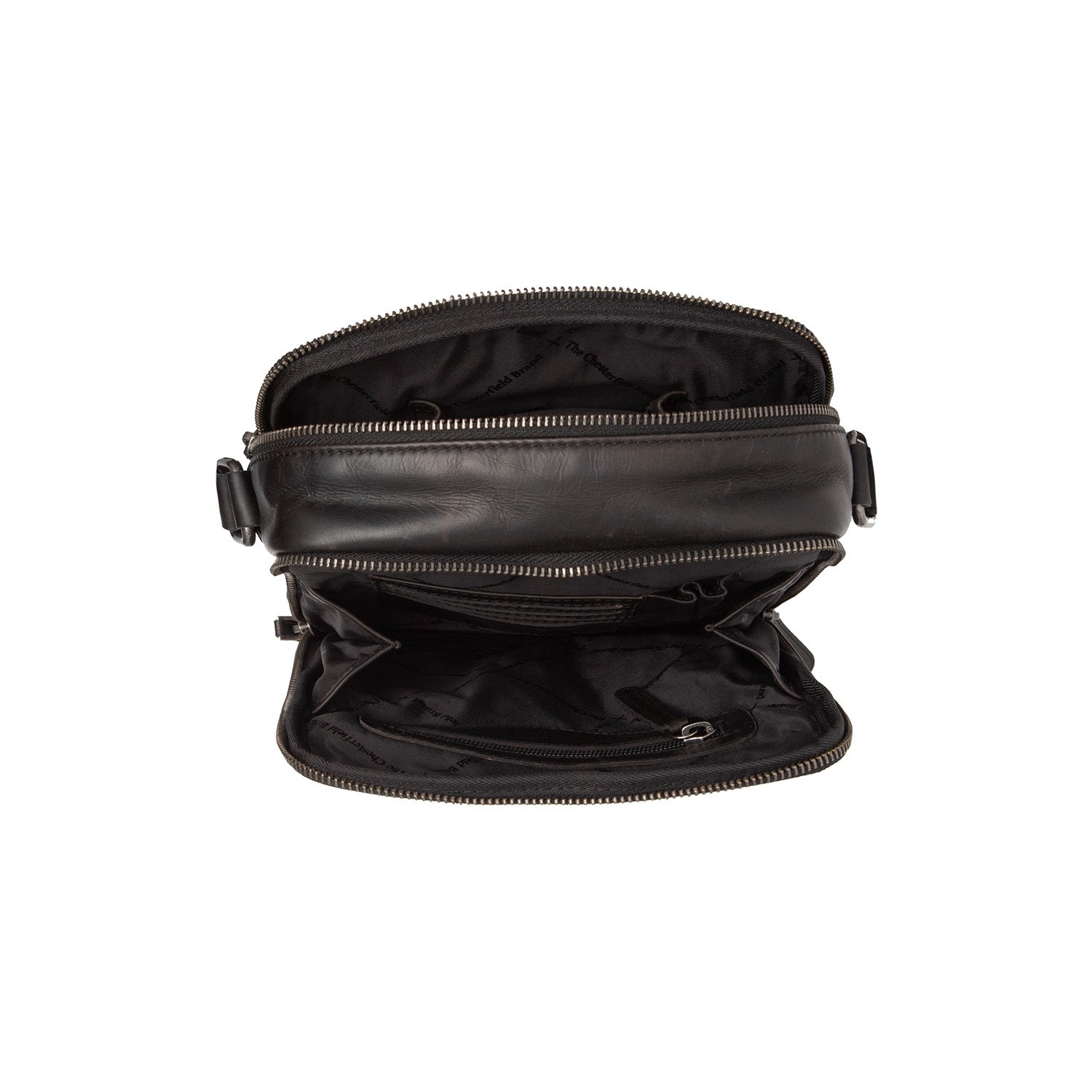 Navy Leather Crossbody Bag Arendal, detail view 3