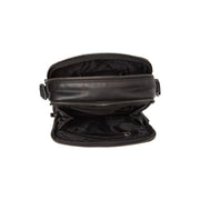 Navy Leather Crossbody Bag Arendal, detail view 3