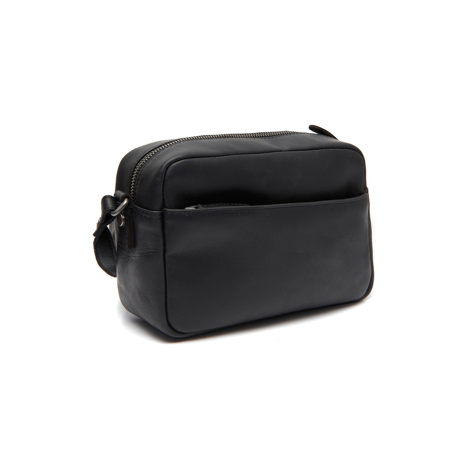Black Leather Crossbody Bag Arona, detail view 4