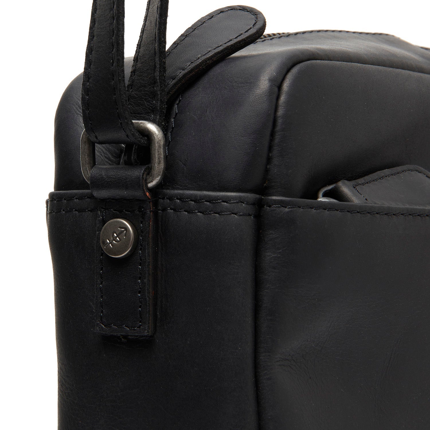 Black Leather Crossbody Bag Arona, product view 2