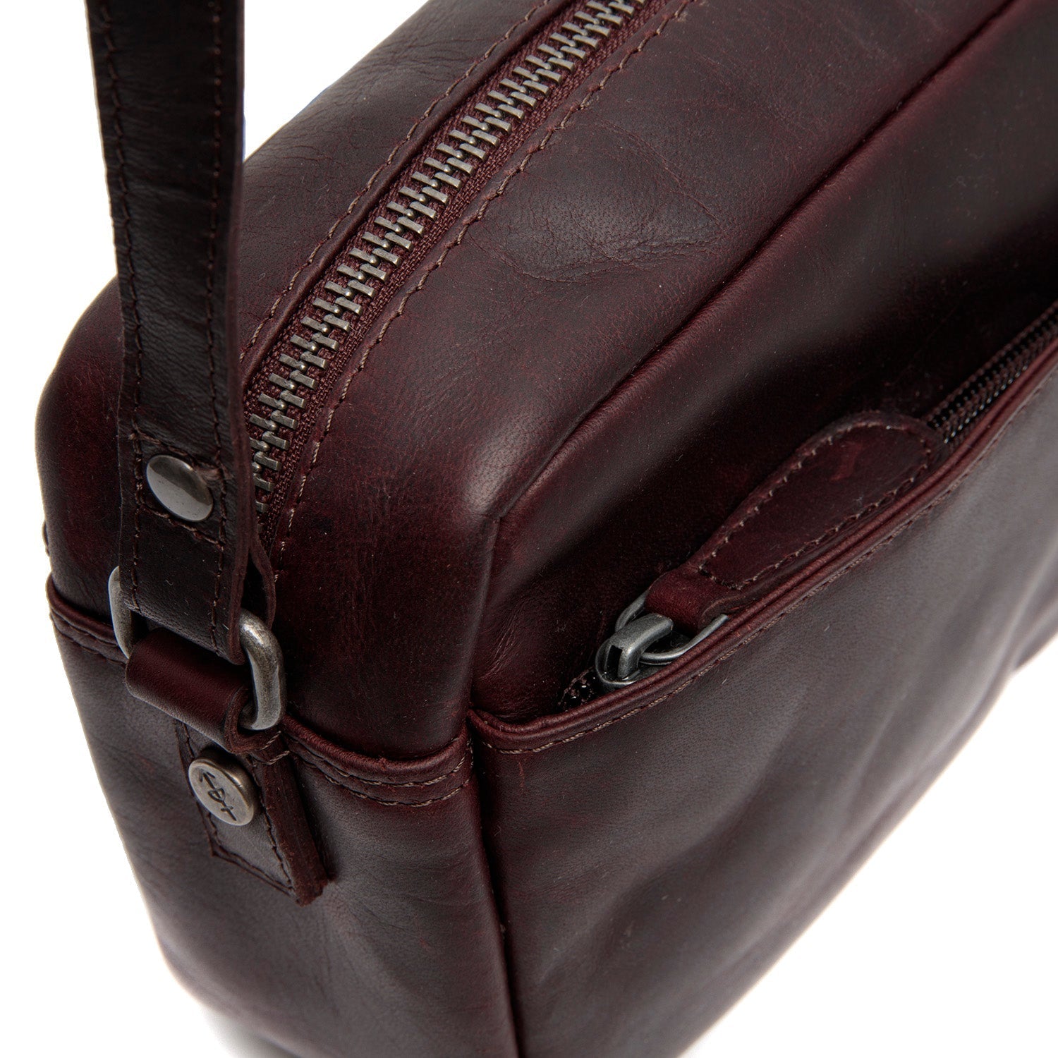Brown Leather Crossbody Bag Arona, detail view 1