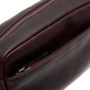 Brown Leather Crossbody Bag Arona, detail view 3