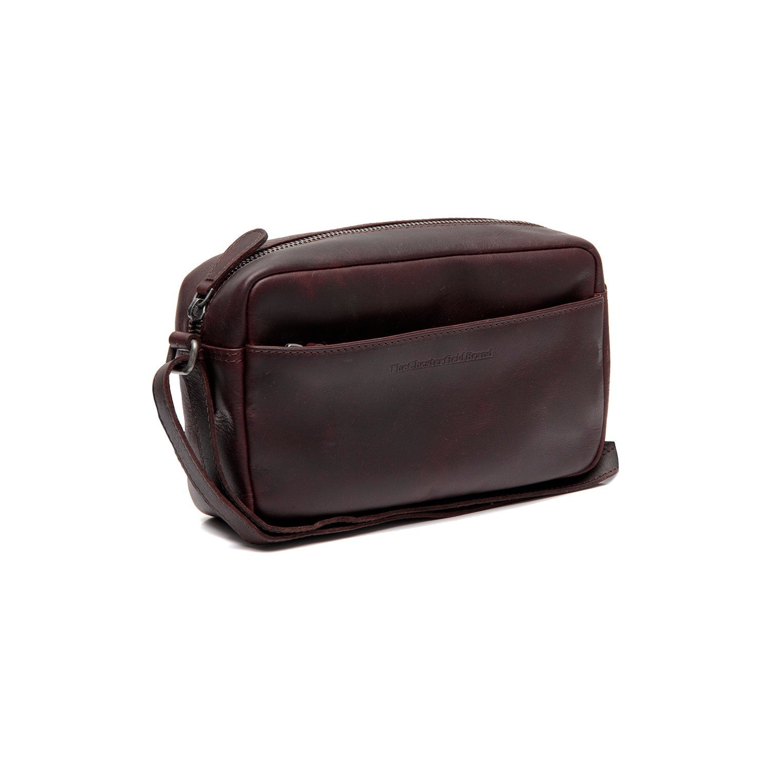Brown Leather Crossbody Bag Arona, front view
