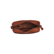 Cognac Leather Crossbody Bag Arona, detail view 1