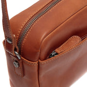 Cognac Leather Crossbody Bag Arona, product view 2