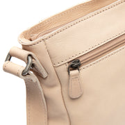 Beige Leather Crossbody Bag Aston, detail view 4