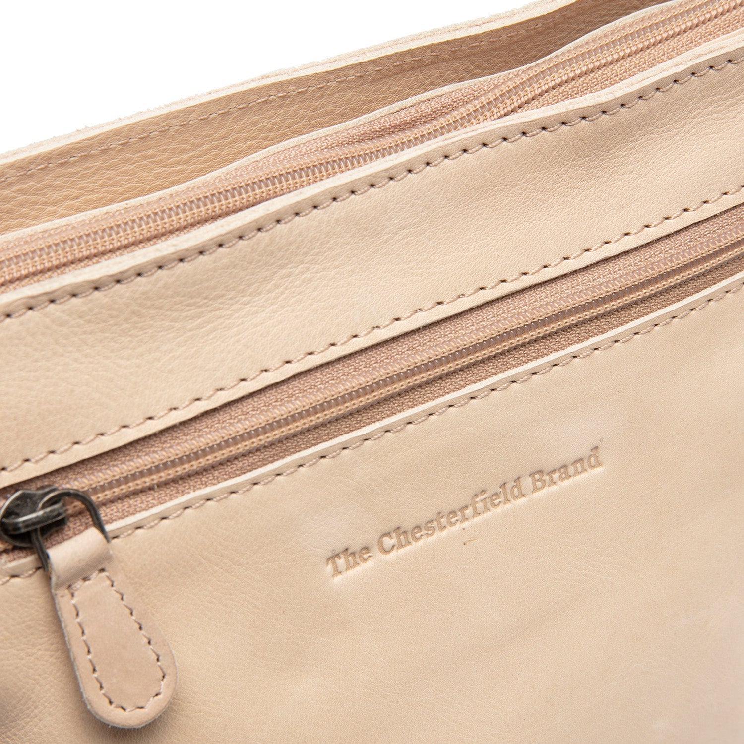 Beige Leather Crossbody Bag Aston, product view 3