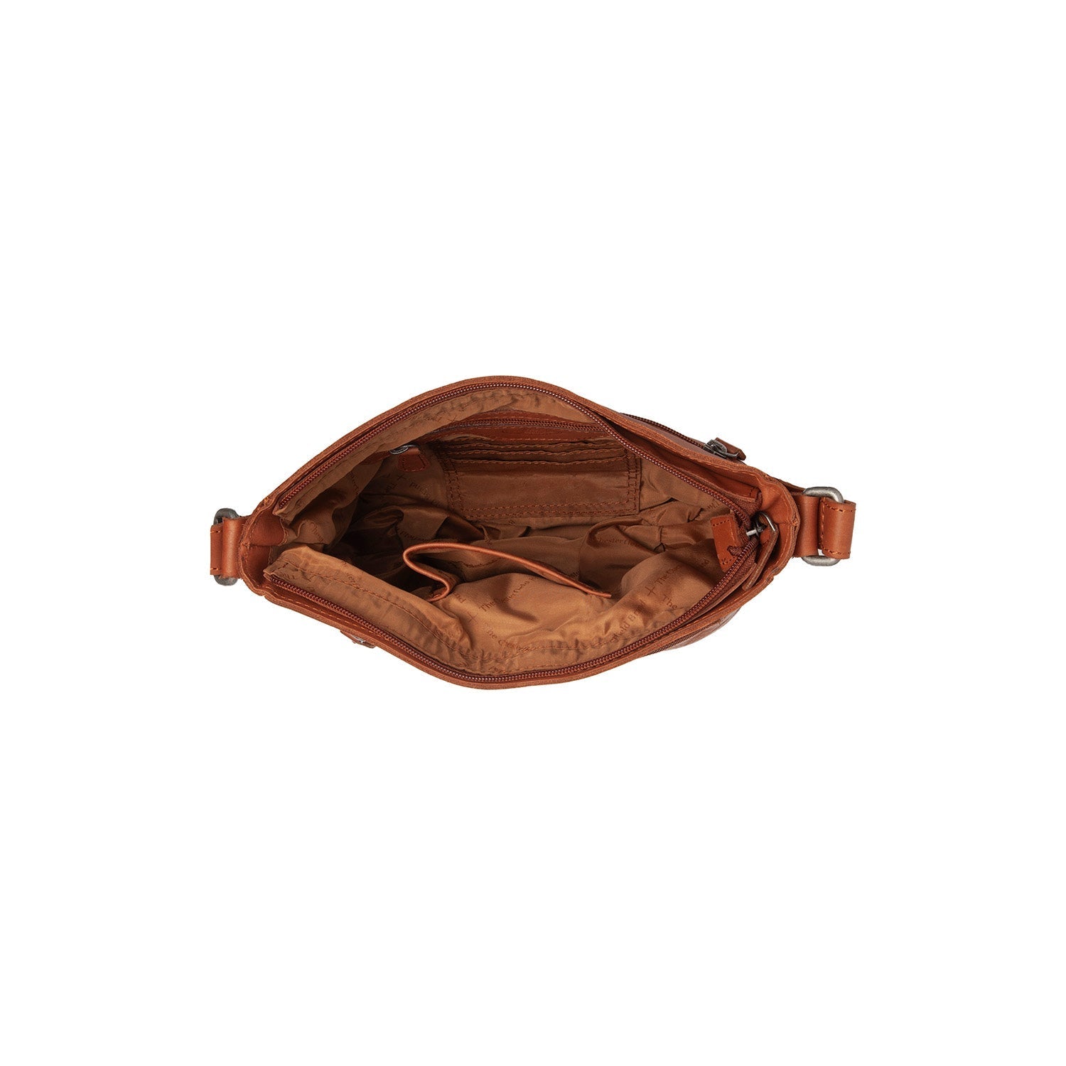Cognac Leather Crossbody Bag Aston, detail view 1