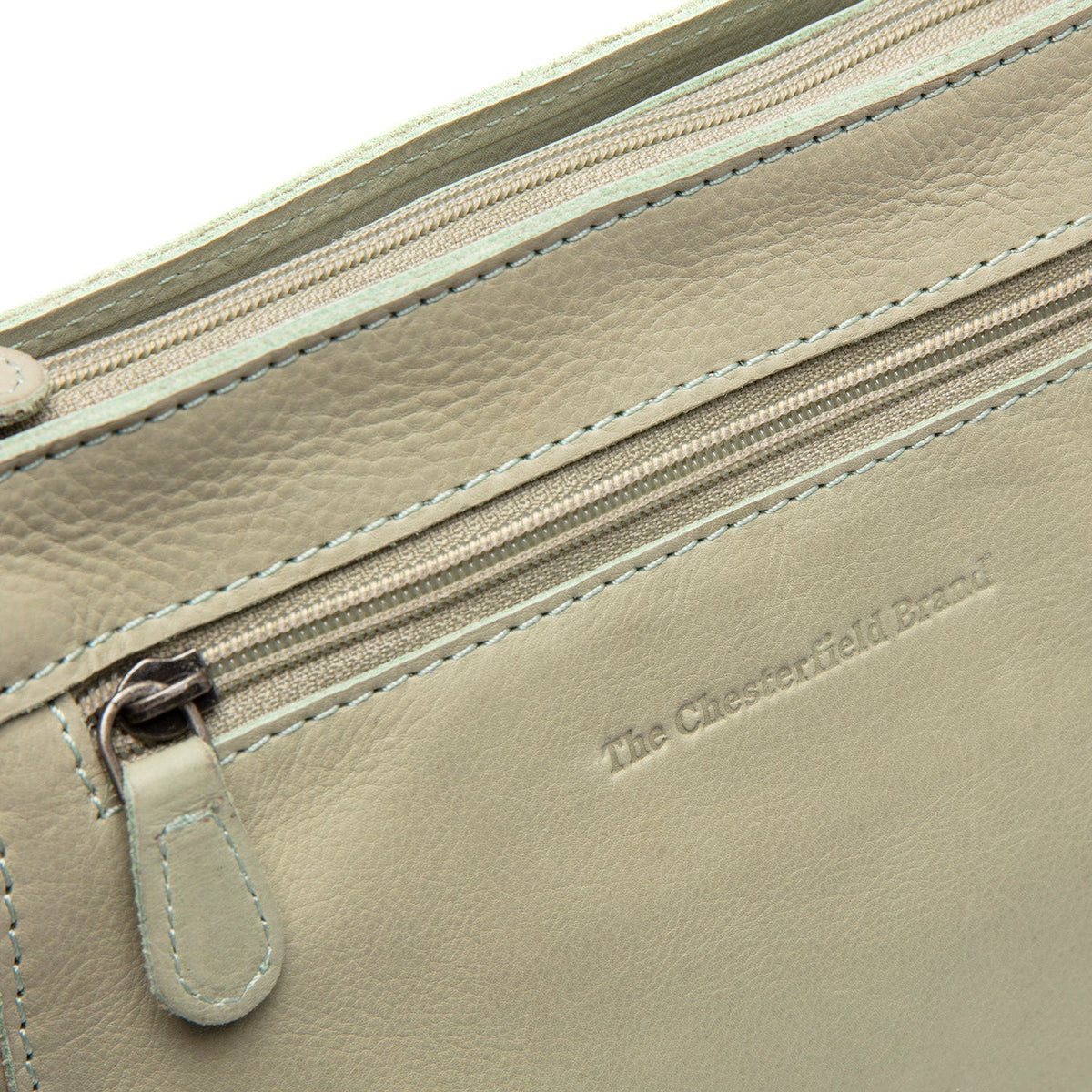 Ocean Green Leather Crossbody Bag Aston, detail view 1