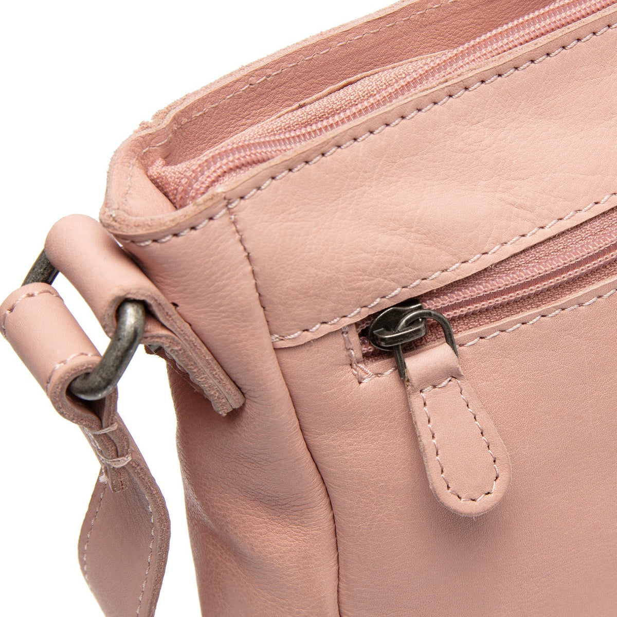 Vintage Rose Leather Crossbody Bag Aston, detail view 3