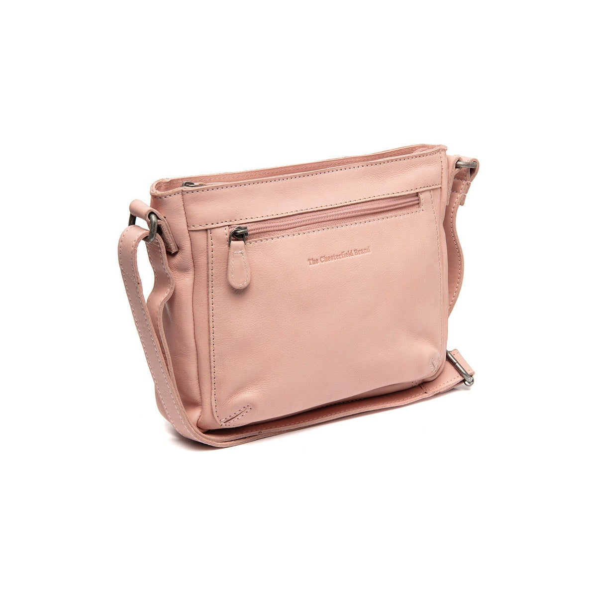 Vintage Rose Leather Crossbody Bag Aston, front view
