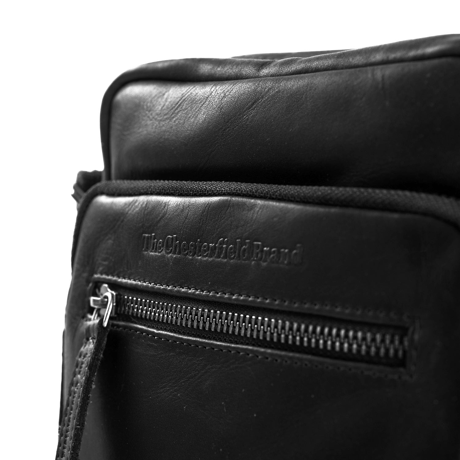 Black Leather Crossbody Bag Birmingham, detail view 1