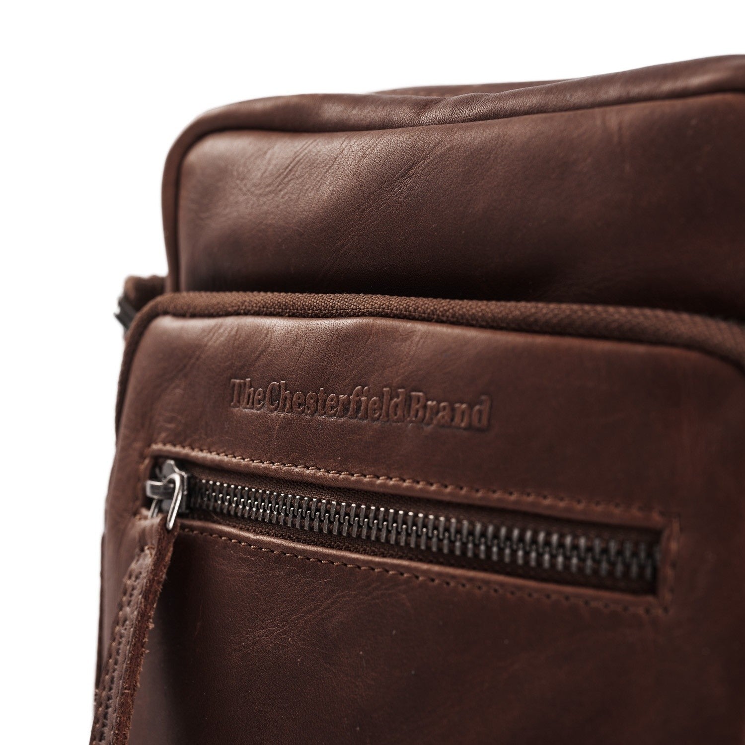 Brown Leather Crossbody Bag Birmingham, detail view 3