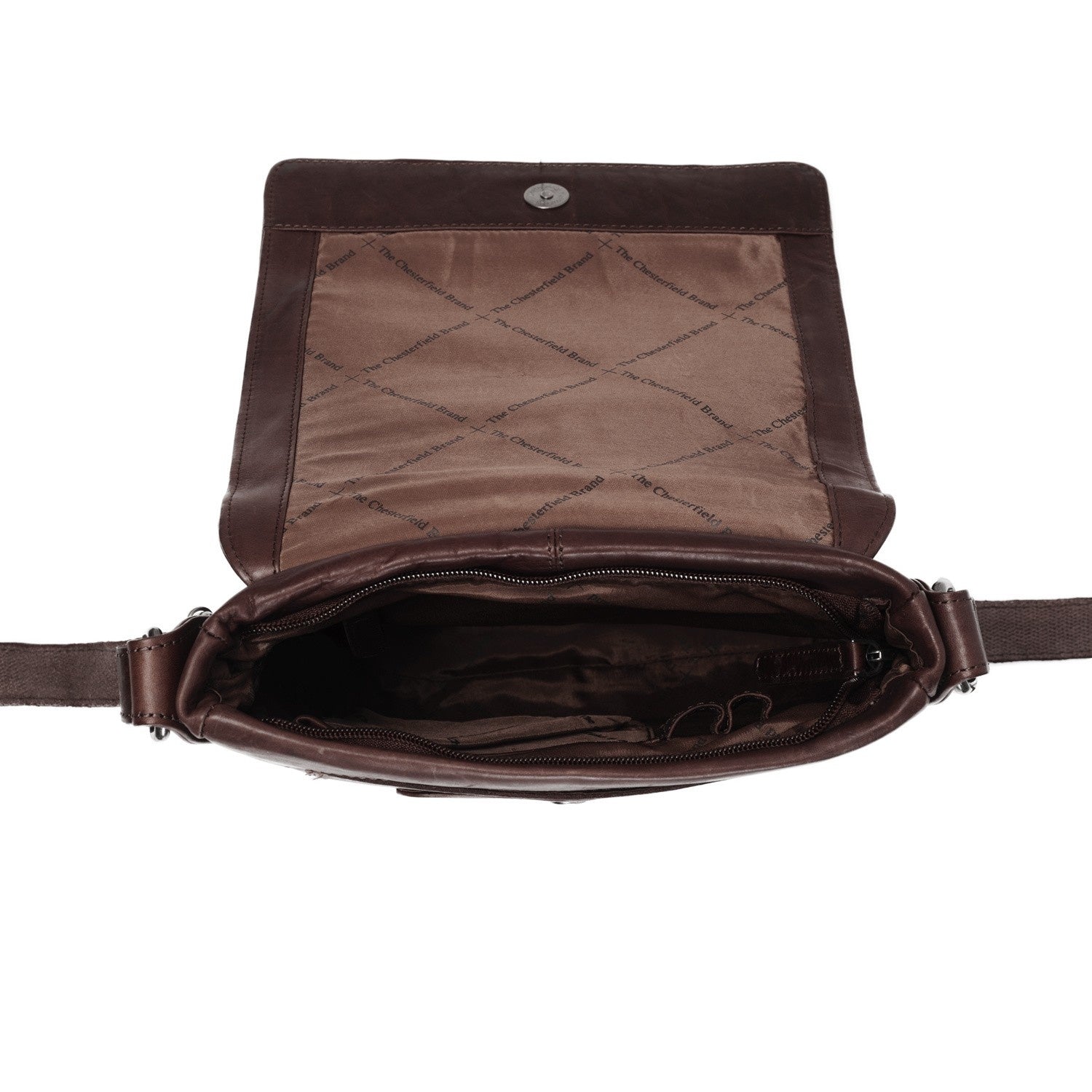 Brown Leather Crossbody Bag Bodin, detail view 1