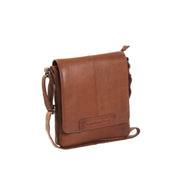 Cognac Leather Crossbody Bag Bodin, front view