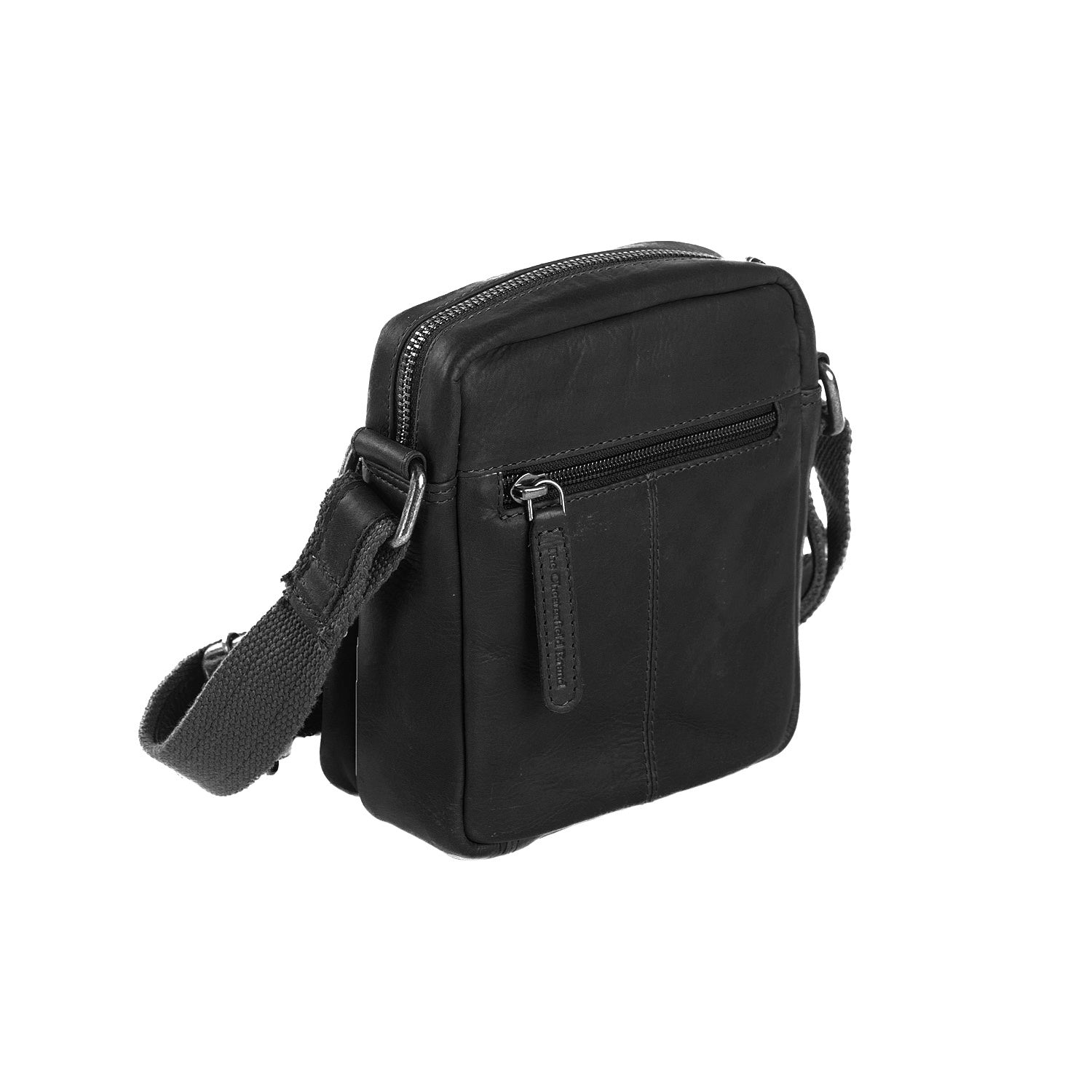 Black Leather Crossbody Bag Bremen, detail view 4