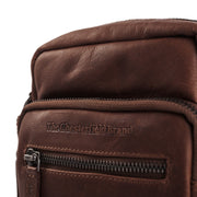 Brown Leather Crossbody Bag Bremen, detail view 1