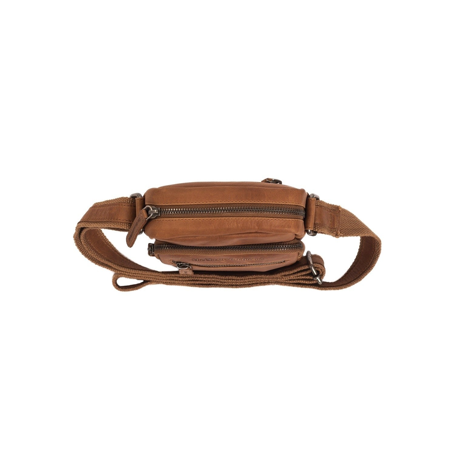 Cognac Leather Crossbody Bag Bremen, detail view 3