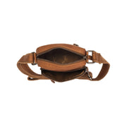 Cognac Leather Crossbody Bag Bremen, product view 3