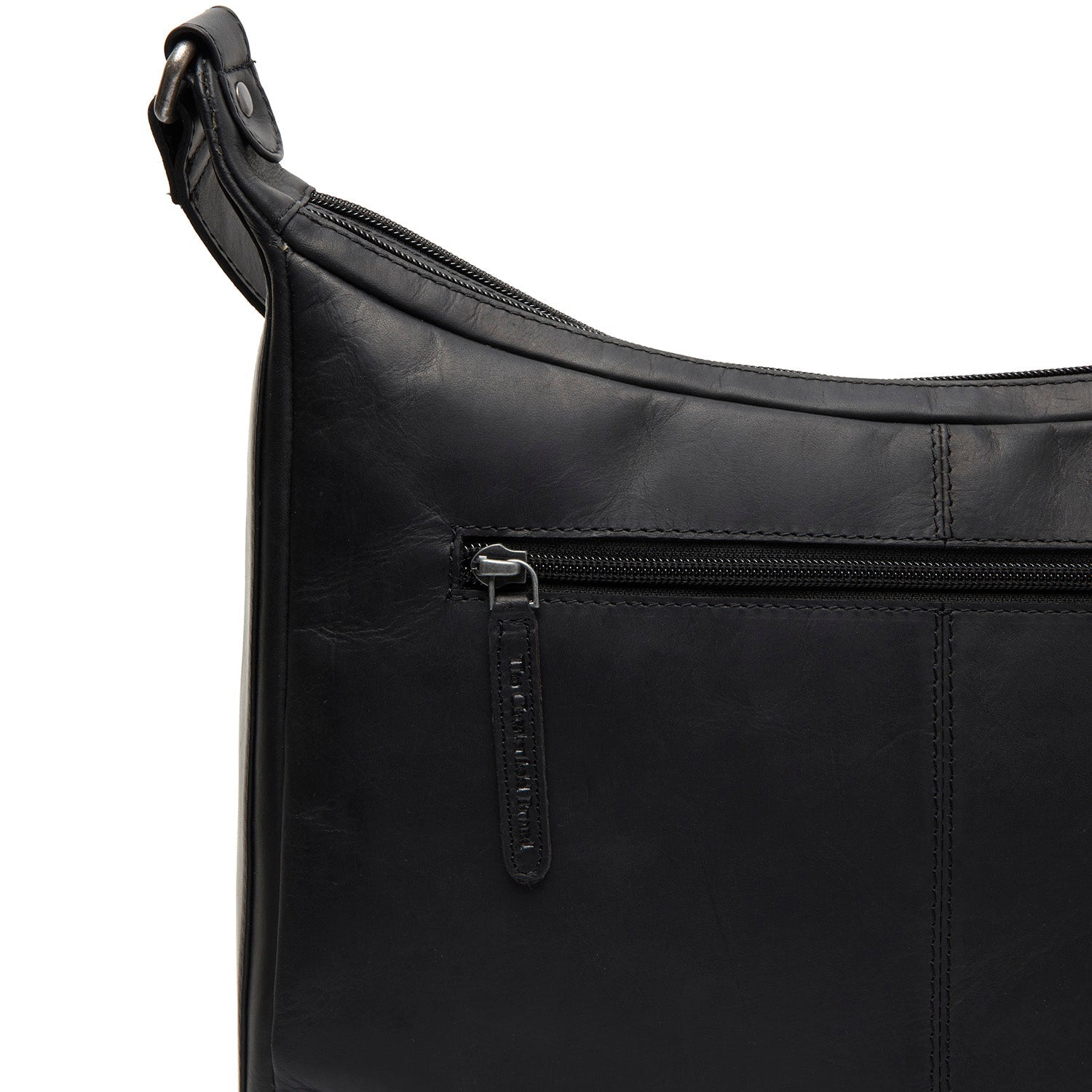 Black Leather Crossbody Bag Bryson, detail view 3