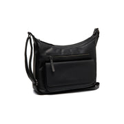 Black Leather Crossbody Bag Bryson, front view