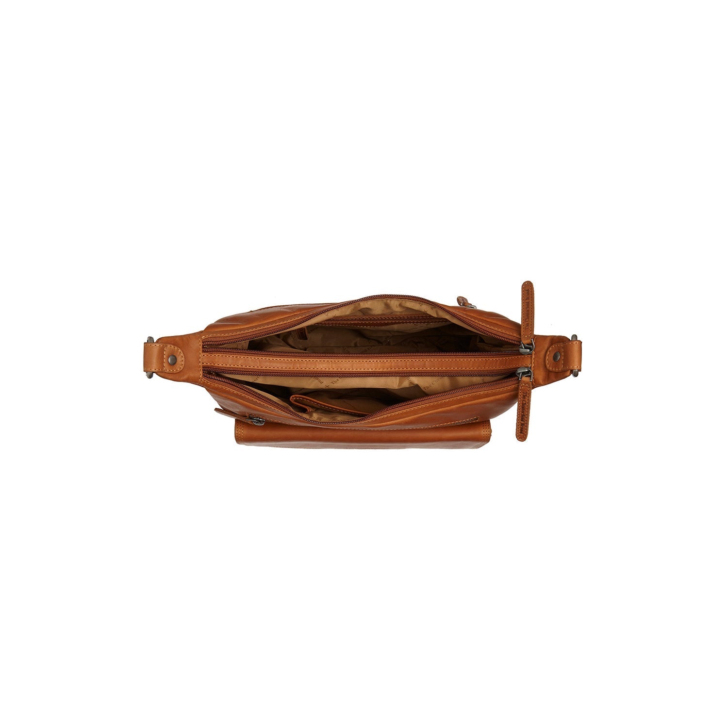 Cognac Leather Crossbody Bag Bryson, detail view 1