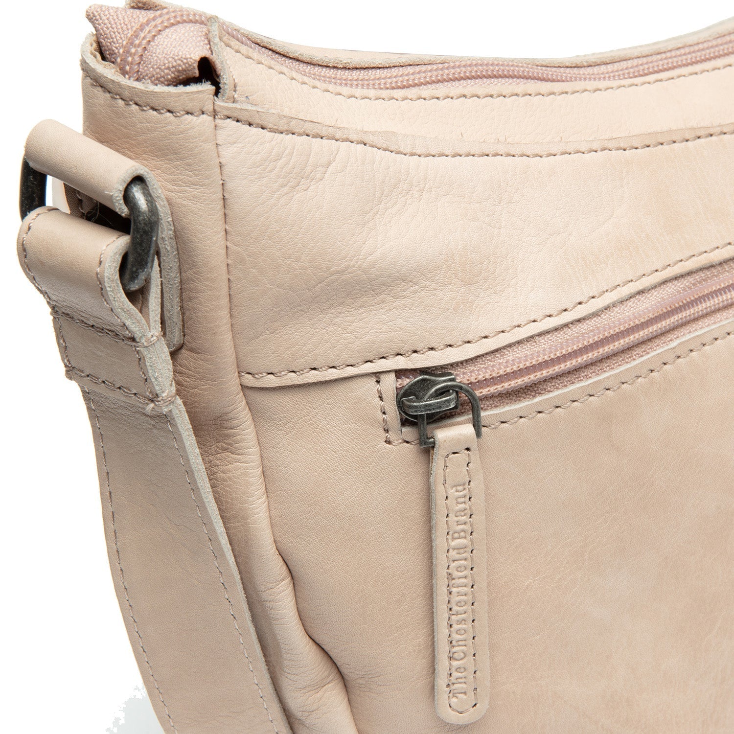 Beige Leather Crossbody Bag Clarita, detail view 1