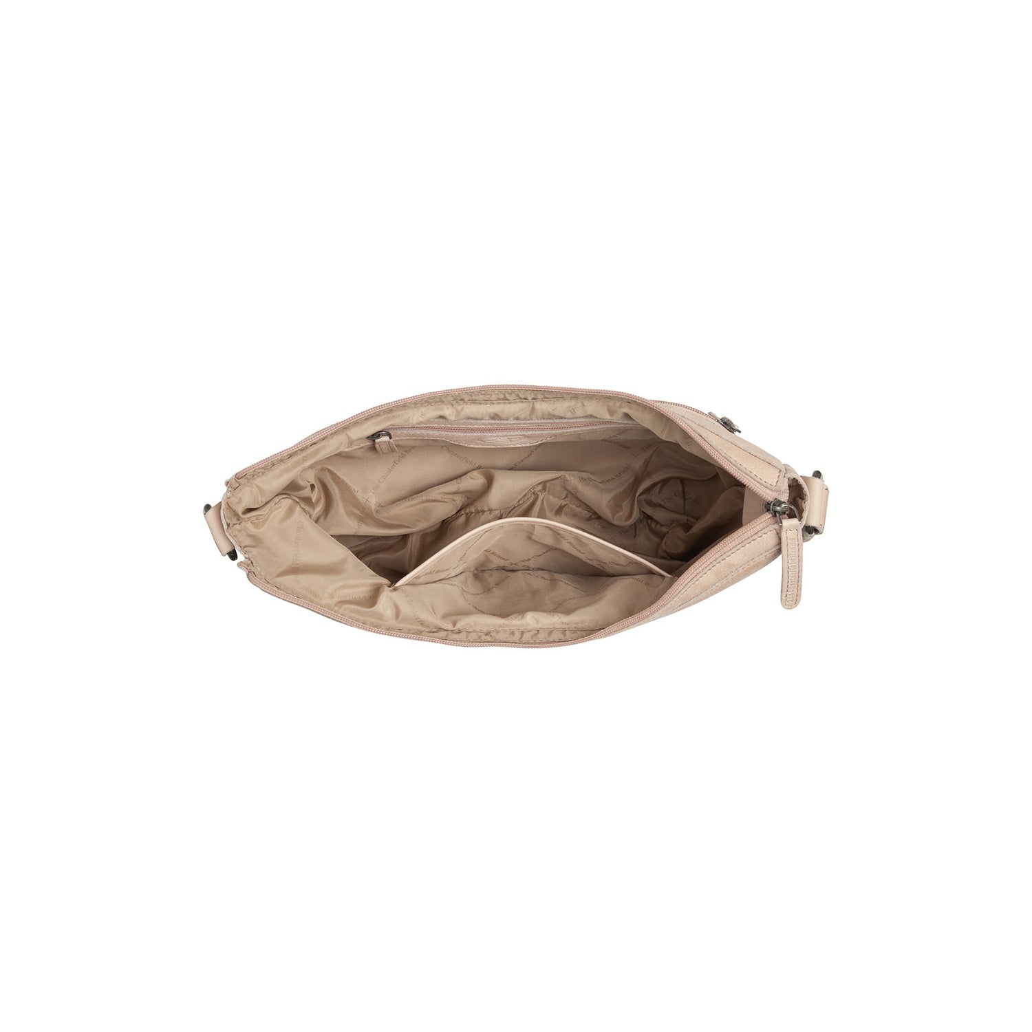 Beige Leather Crossbody Bag Clarita, product view 3