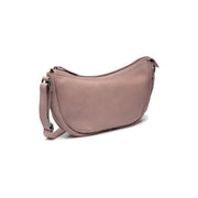 Lavender Lilac Leather Crossbody Bag Clarita, front view