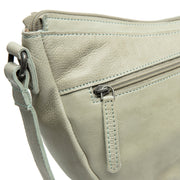Ocean Green Leather Crossbody Bag Clarita, detail view 3
