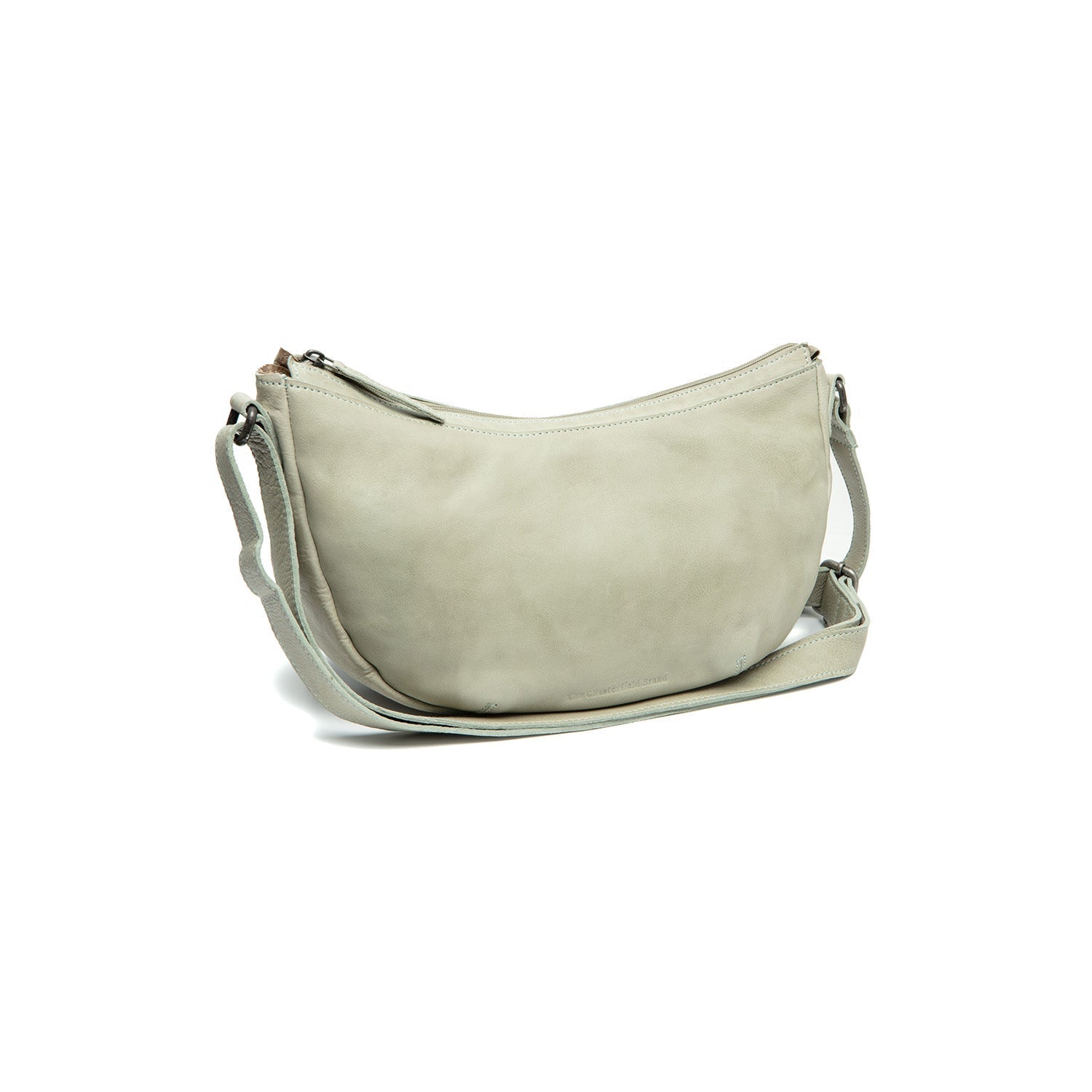 Ocean Green Leather Crossbody Bag Clarita, front view