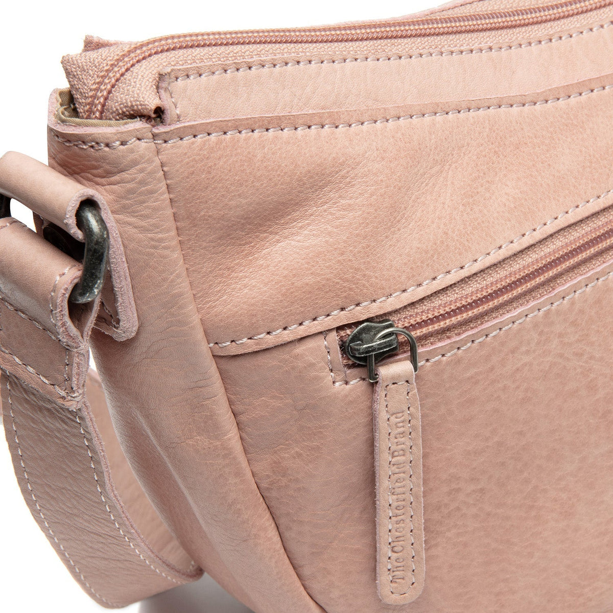 Vintage Rose Leather Crossbody Bag Clarita, detail view 1