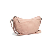 Vintage Rose Leather Crossbody Bag Clarita, front view