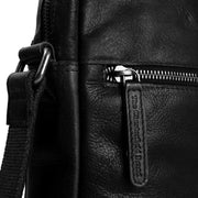Black Leather Crossbody Bag Dessau, detail view 1