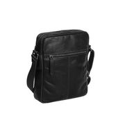 Black Leather Crossbody Bag Dessau, detail view 3