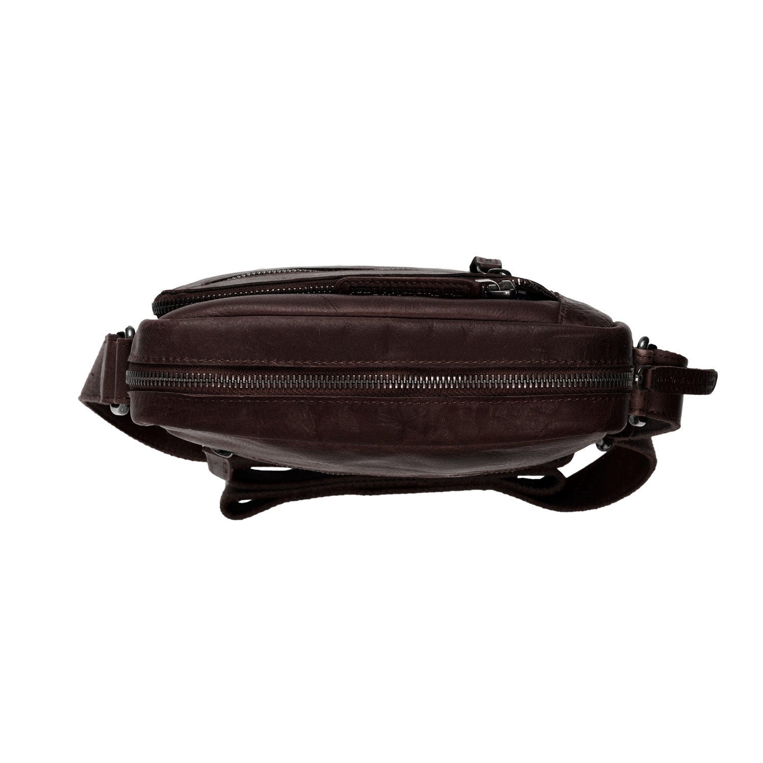 Brown Leather Crossbody Bag Dessau, detail view 1