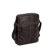 Brown Leather Crossbody Bag Dessau, detail view 3
