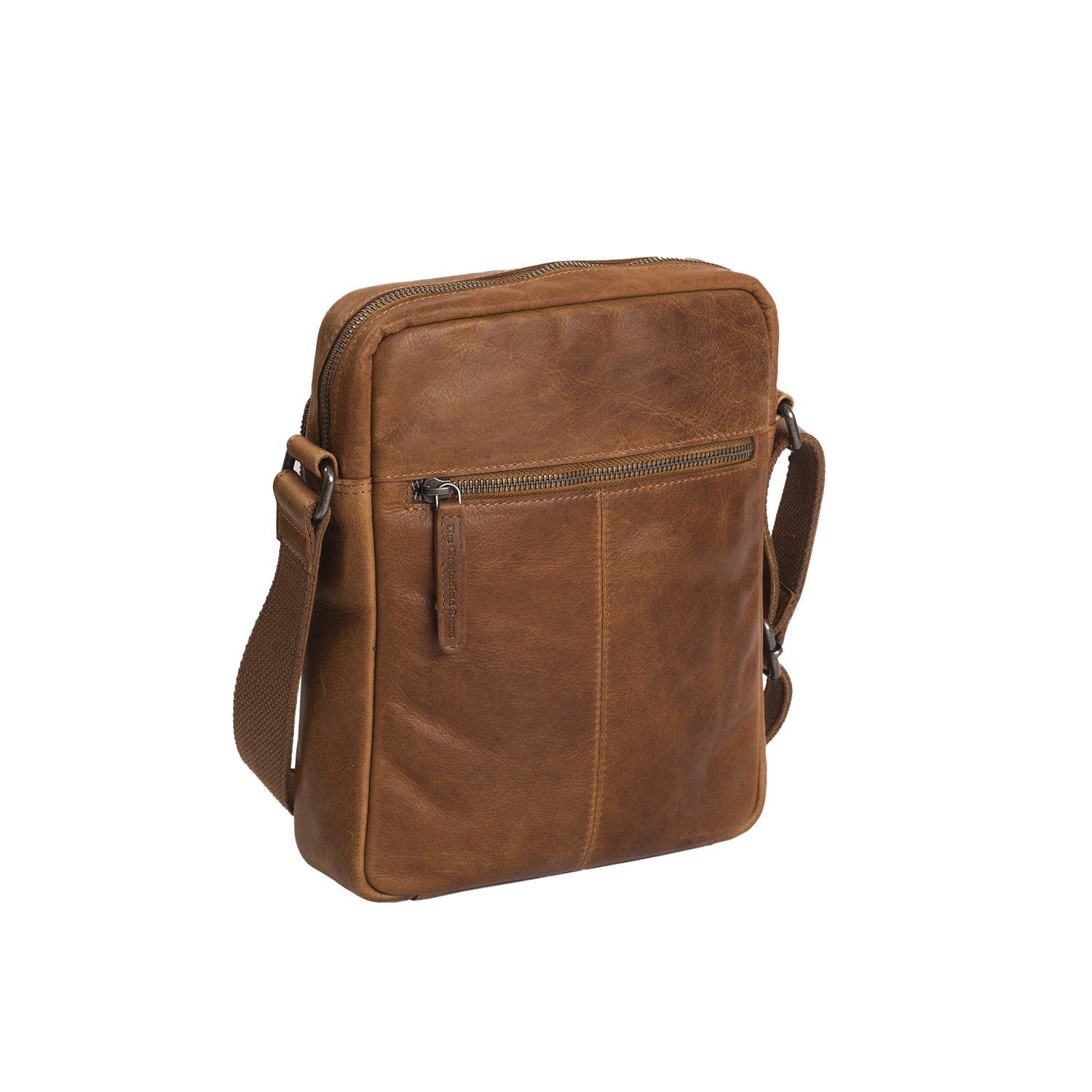 Cognac Leather Crossbody Bag Dessau, detail view 4