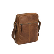Cognac Leather Crossbody Bag Dessau, detail view 4
