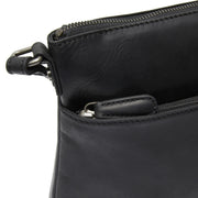 Black Leather Crossbody Bag Durban, detail view 3