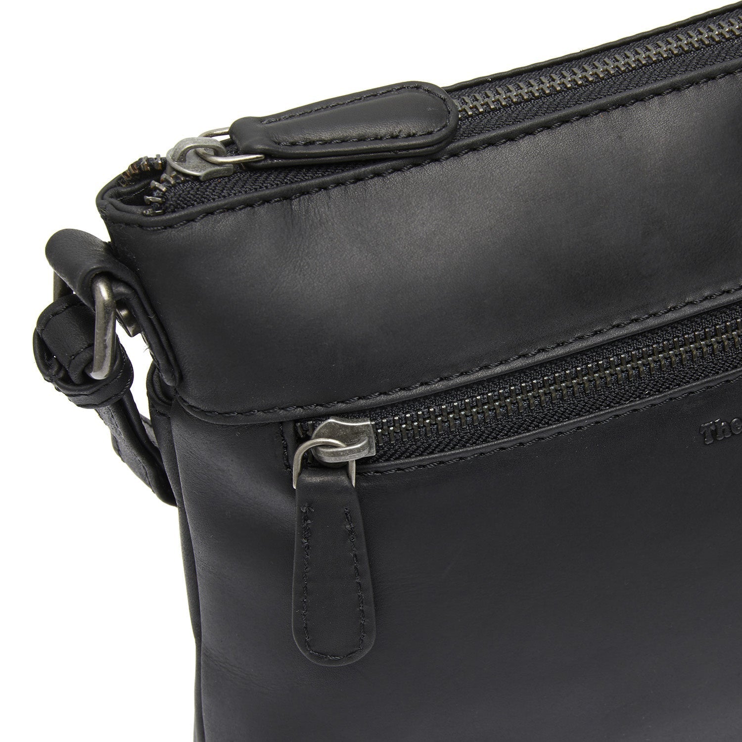 Black Leather Crossbody Bag Durban, product view 2
