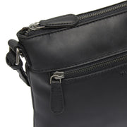 Black Leather Crossbody Bag Durban, product view 2