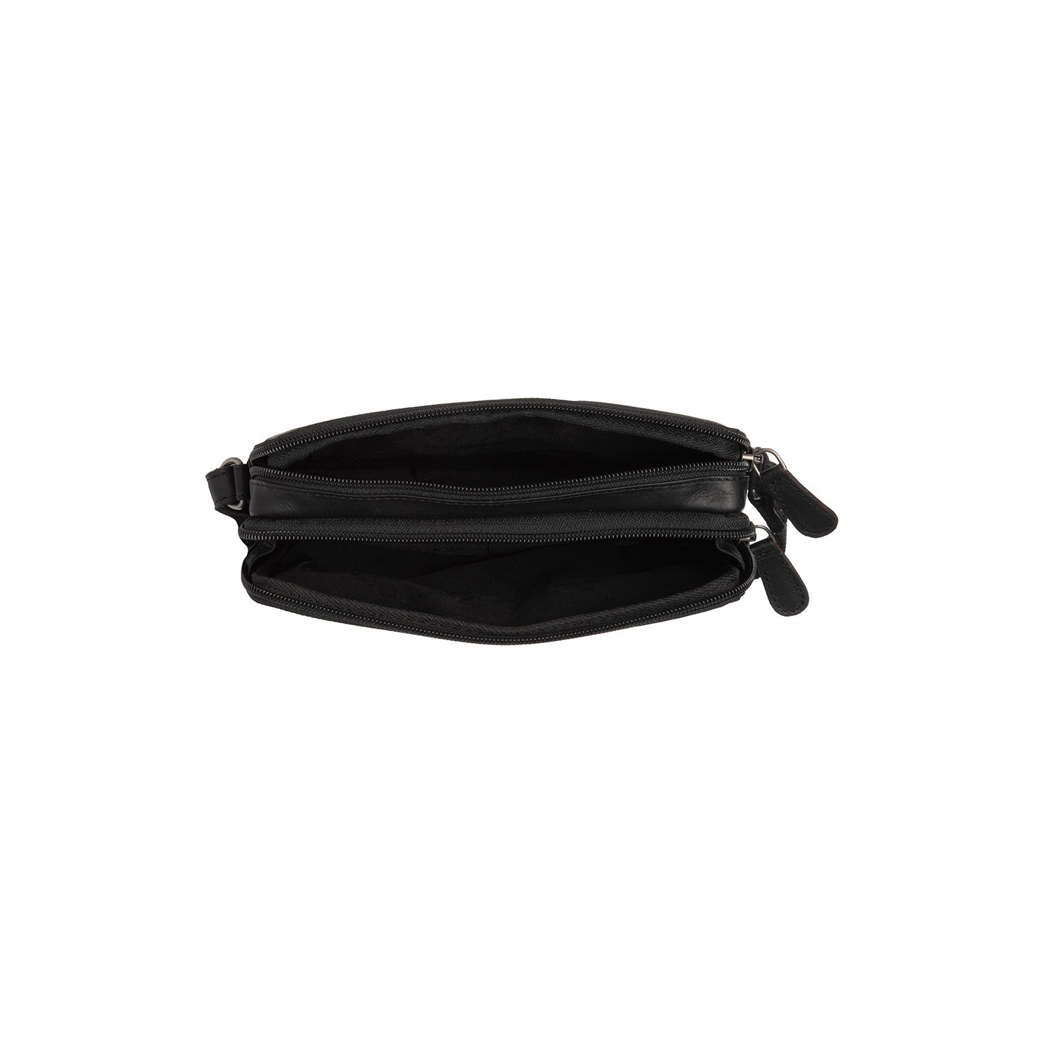 Black Leather Crossbody Bag Ellon, detail view 1