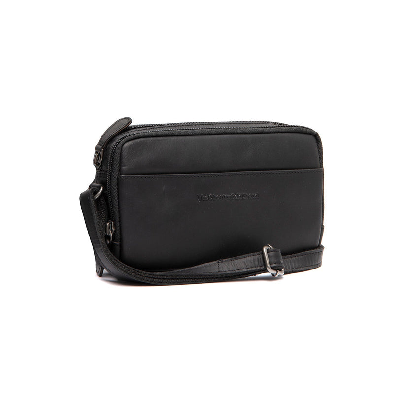 Black Leather Crossbody Bag Ellon, front view