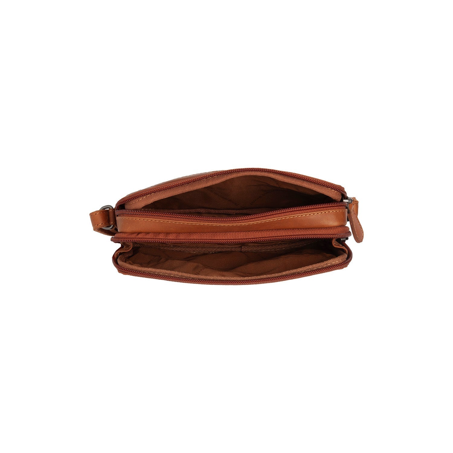 Cognac Leather Crossbody Bag Ellon, detail view 1